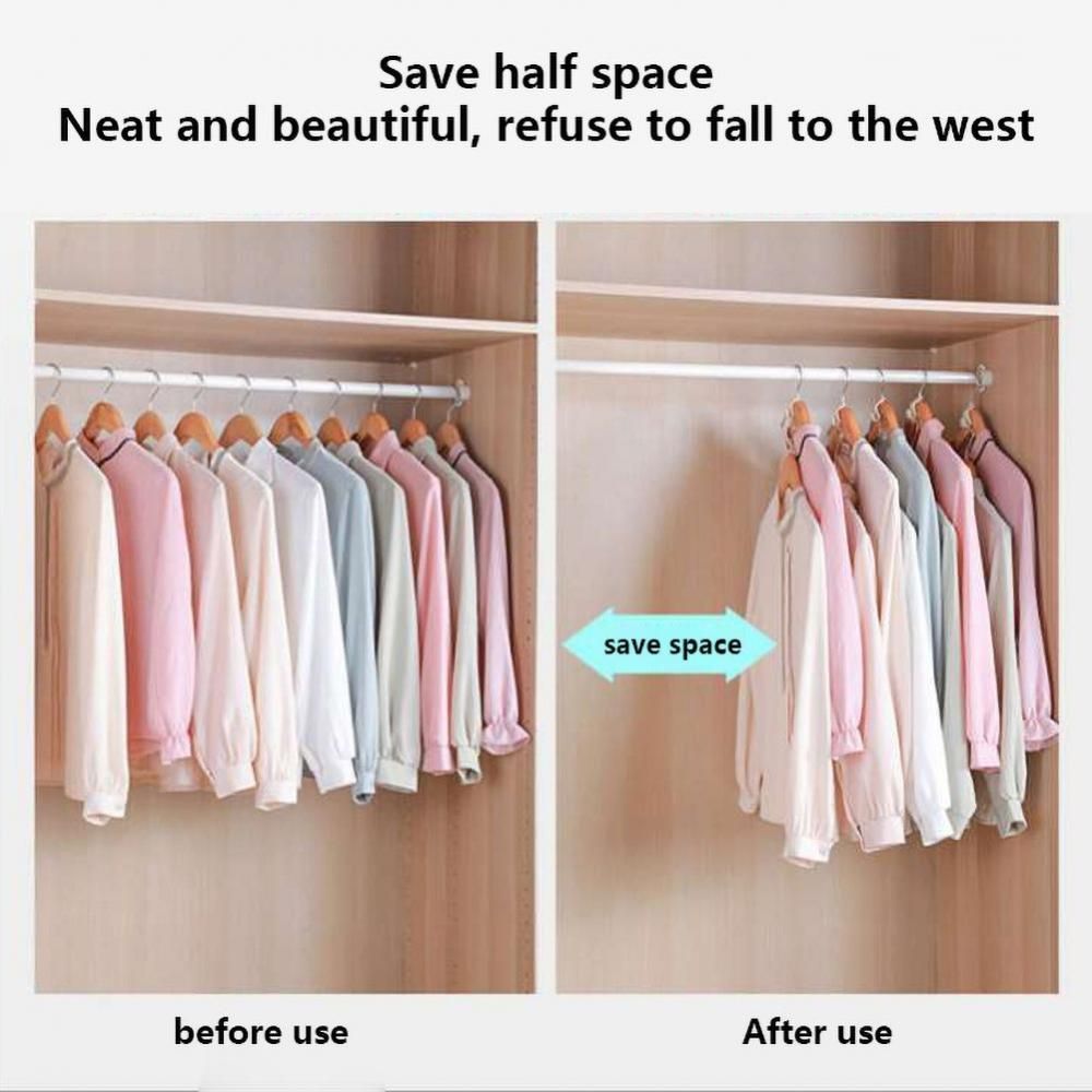 50pcs Home Hanger Connection Hook Plastic Stackable Link Buckle Hook For Clothes Closet