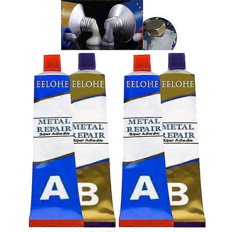 4pcs Industrial Metal Repair Paste Glue Heat Resistance Cold Weld Adhesive Ab Gel zxin