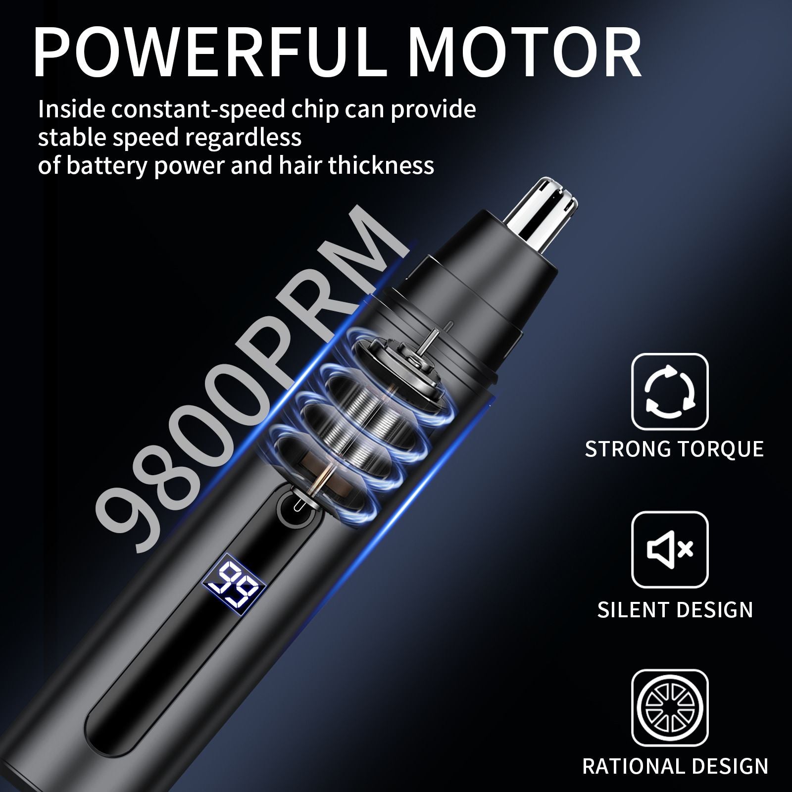 Digital USB Type-C Nose Hair Trimmer