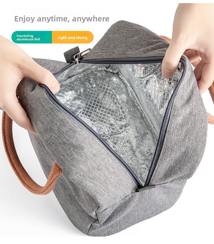 Large Capacity Insulated Lunch Bag Oxford Thermal Food Storage Tote with Carry Handles