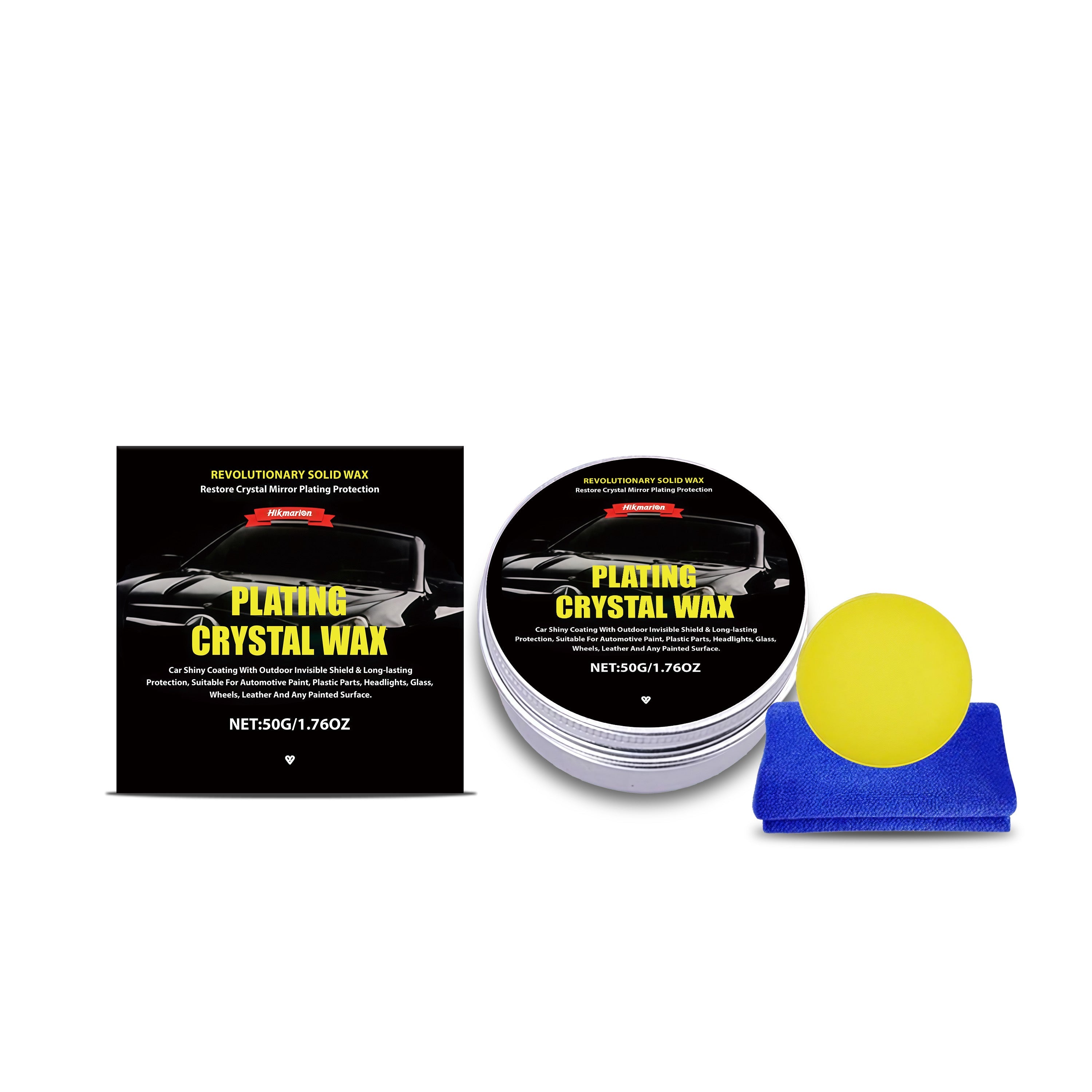 Car Wax Set, Automotive Supplies, Scratch & Wear Protection, High-Gloss Finish ,1 set