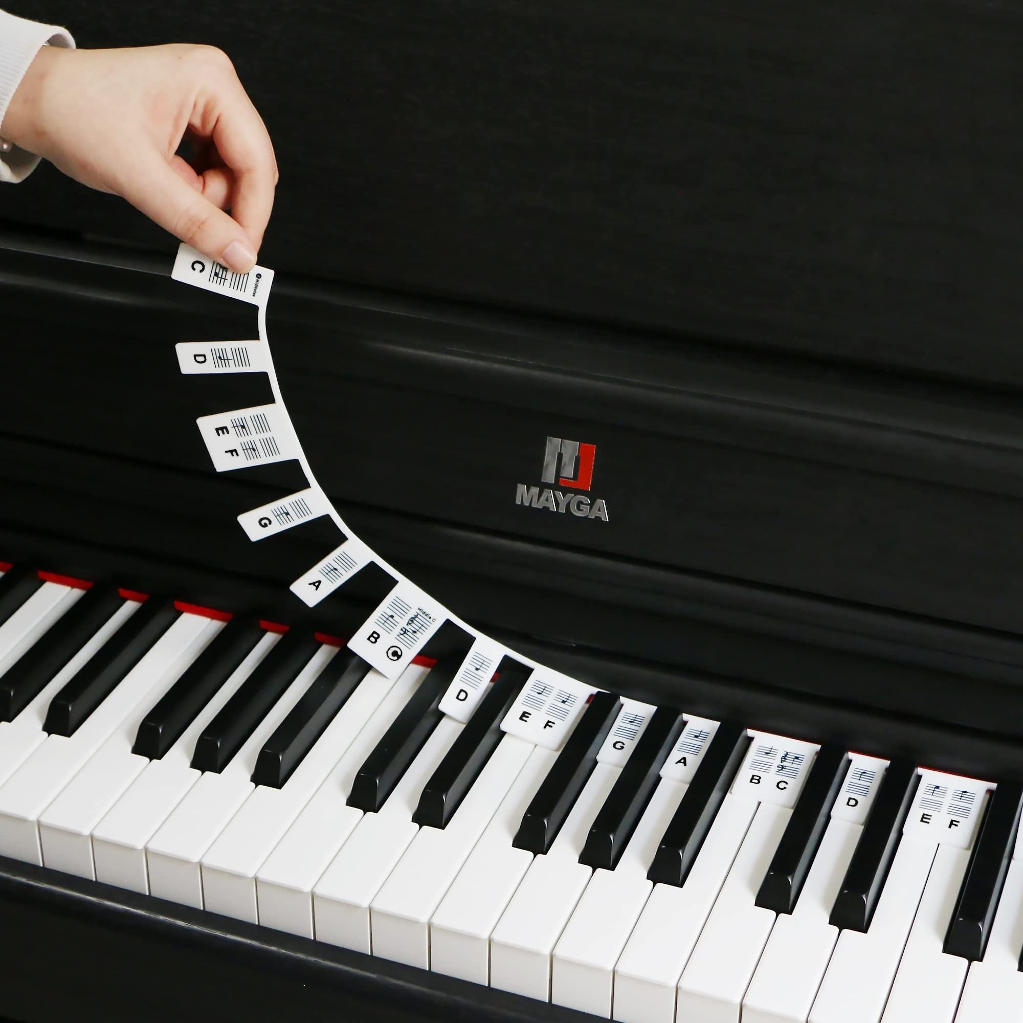 Piano Keyboard Note Labels Removable Silicone Piano Note Guide With Box