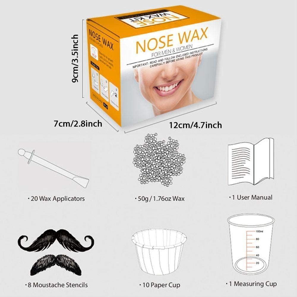 Nose Wax Kit Painless Nasal Hair Removal Set Safe Eyebrows Lips Facial Hair Removal Tools