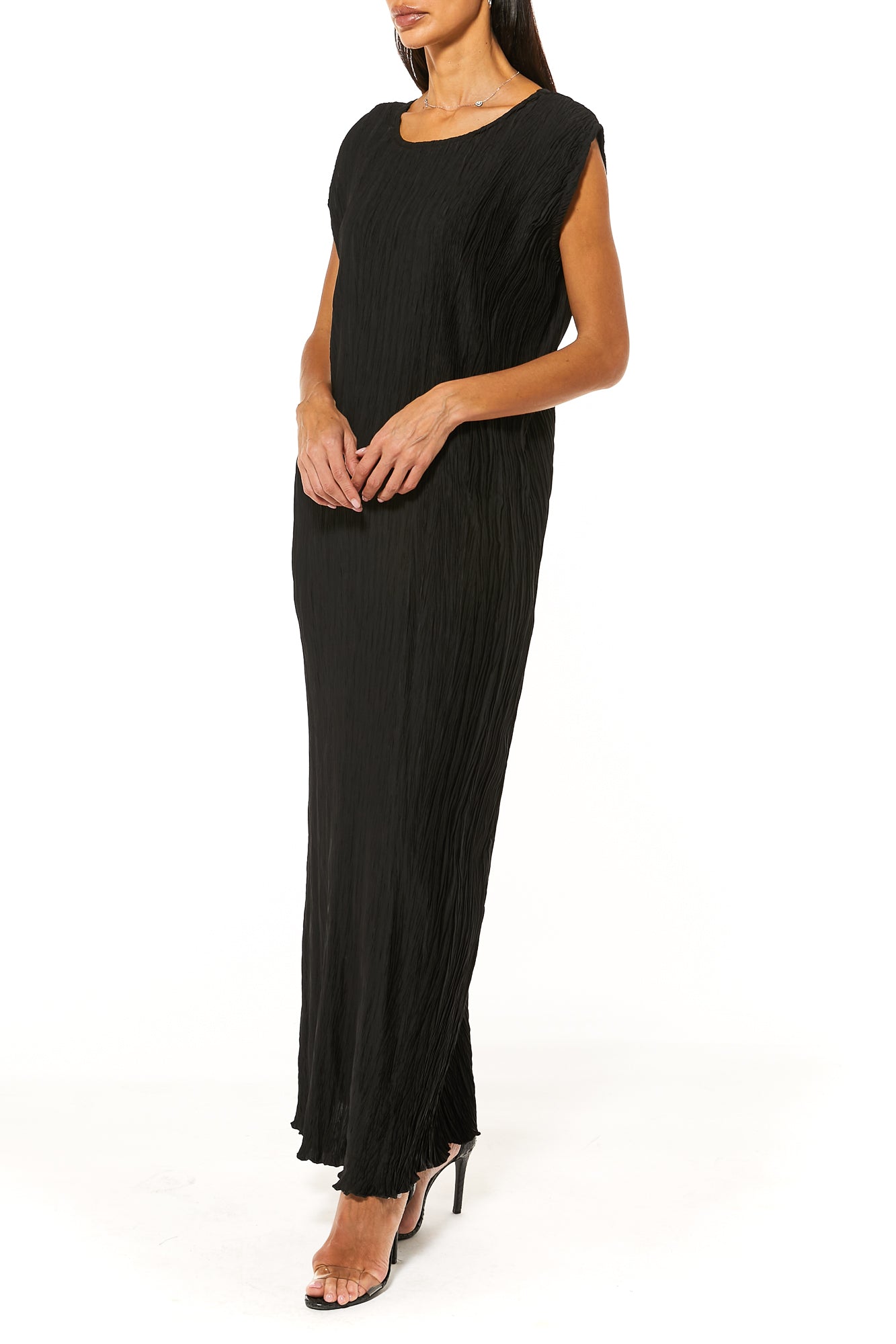 Black Harir Maqsood Crushed Under Dress