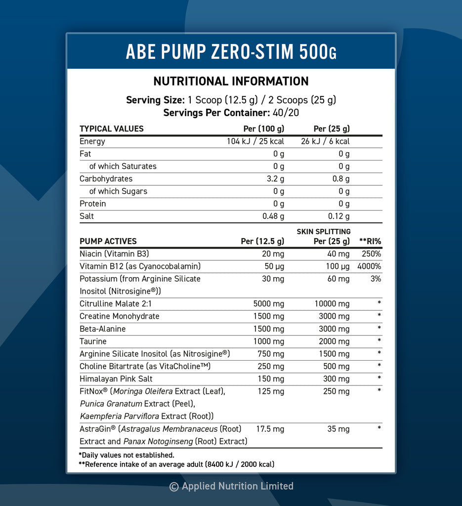 AN ABE PUMP 500GM BLUE RASPBERRY 40 SERV