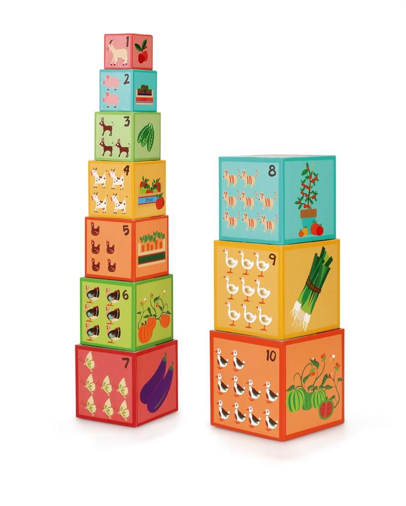 Stacking Tower Jumbo Farm 10 Pcs