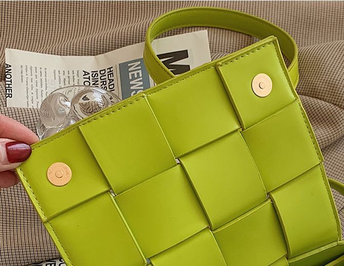 Leather Woven Small Waist Bag Underarm Bag Female Shoulder Hand Messenger Bag