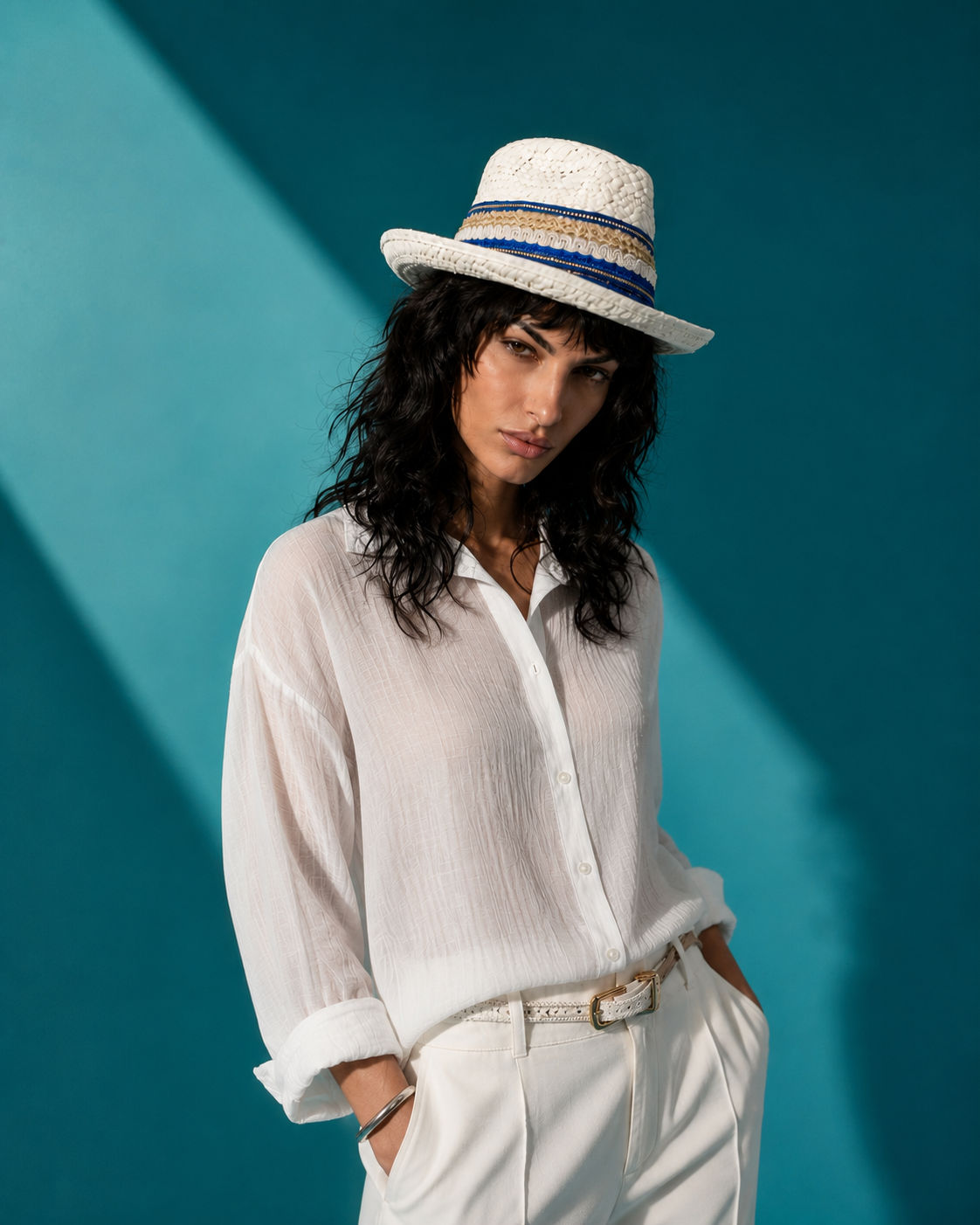 Tendresse Boutique White Straw Hat