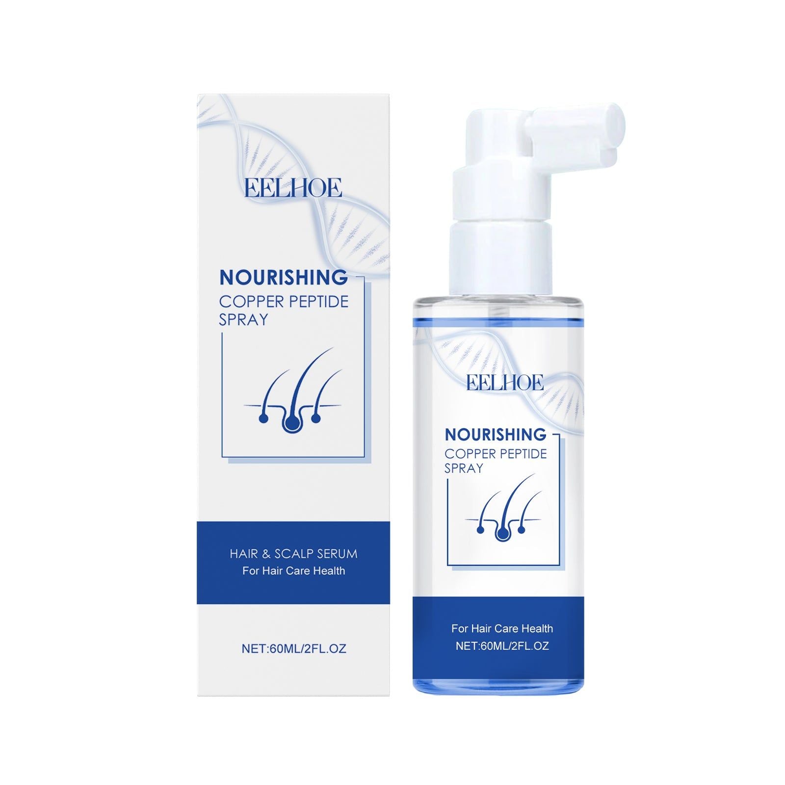 Blue Copper Peptide Hair Care Spray, Hair Growth, Anti-Hair Loss, Nourishing Treatment ,60ml