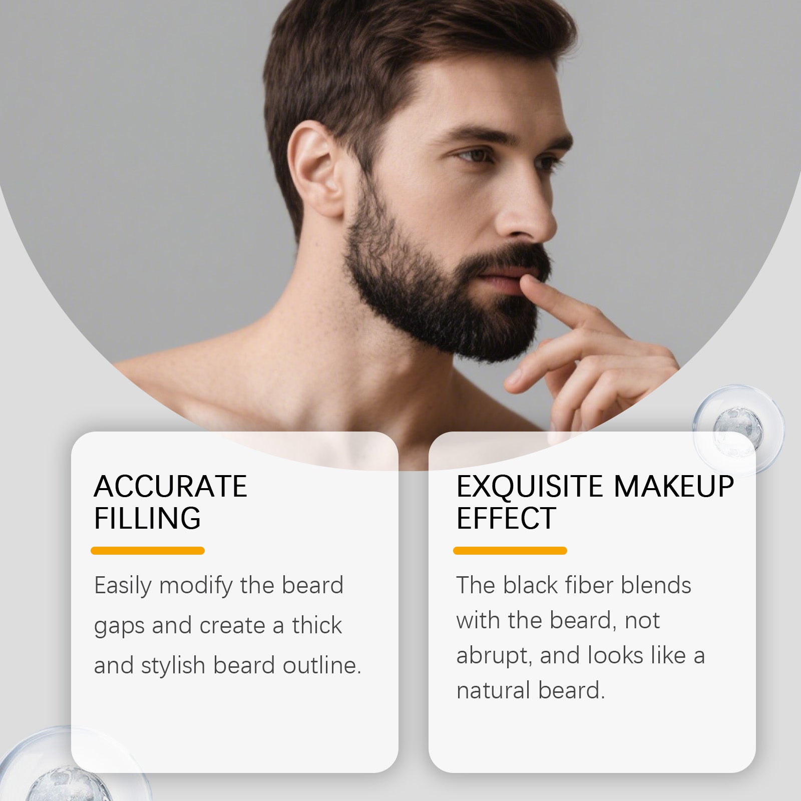 Beard Care Filling Pen, Waterproof, Sweat-Proof, Natural Look, Daily Grooming ,1set