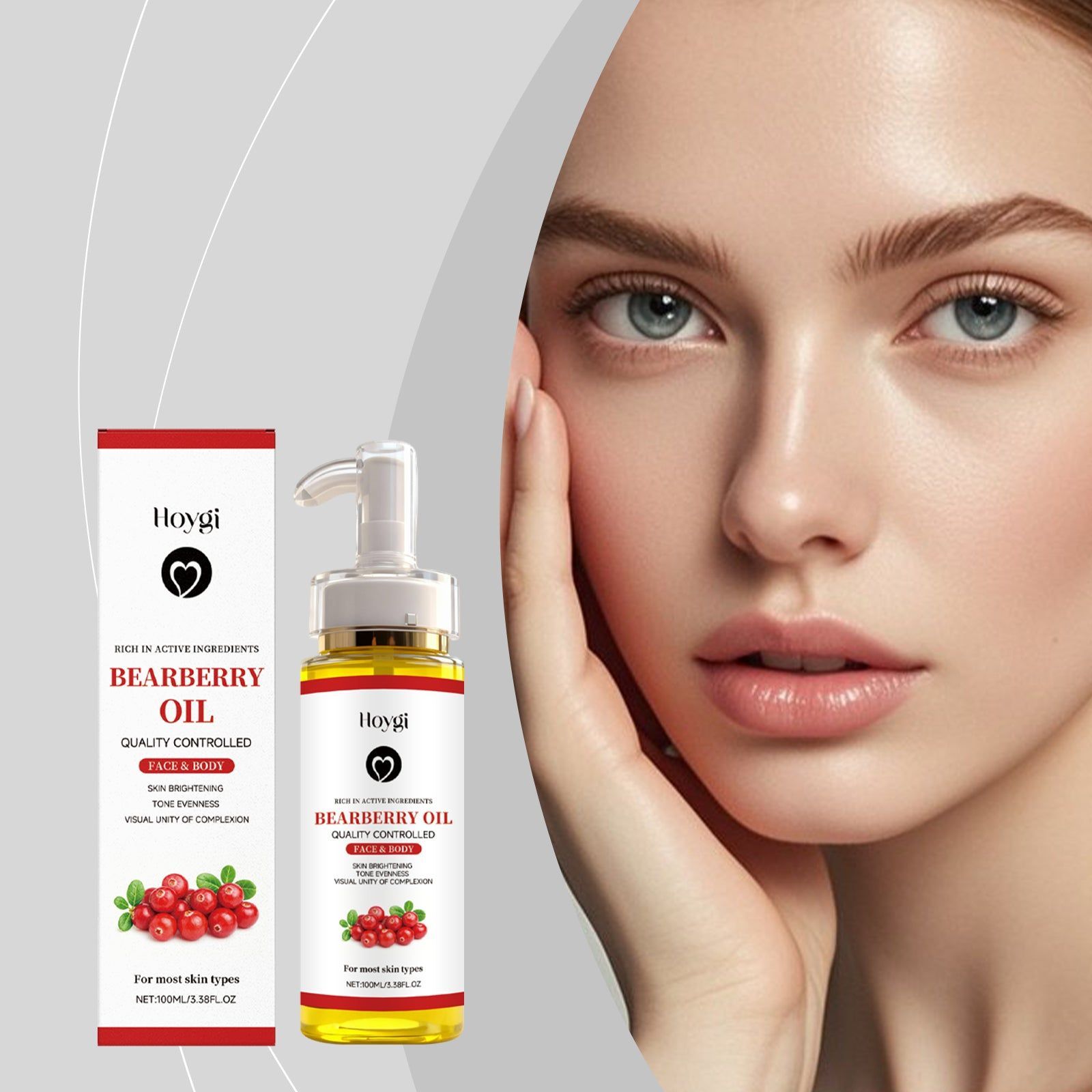 Brightening Facial Care Oil with Hyaluronic Acid, Moisturizing, Hydrating, Softening ,100ml