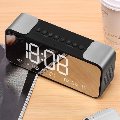 BT Speaker Radio Alarm DIY Ringtone One-Click Snooze BT Call Speaker