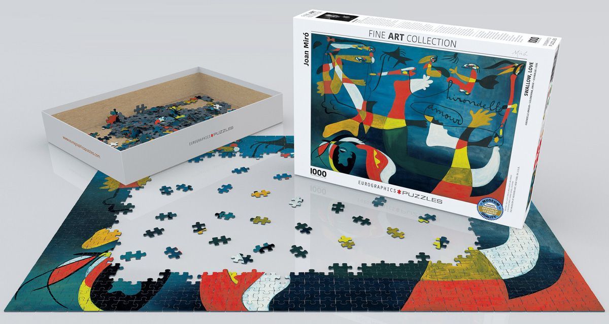 Swallow, Love By Joan Miro 1000 Pieces Puzzle