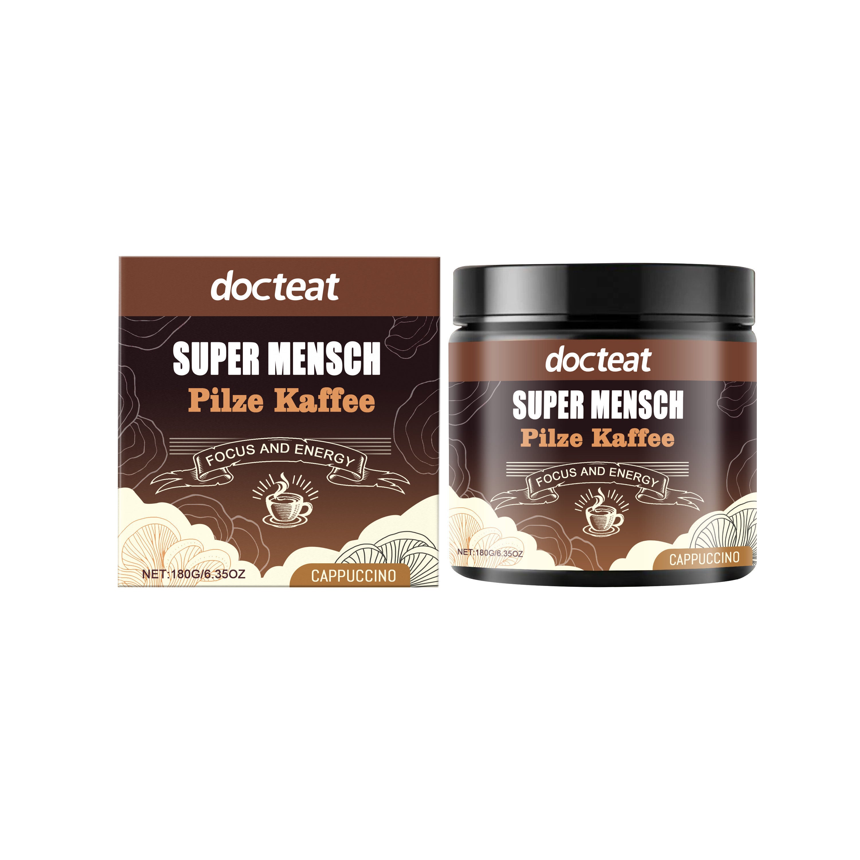 Boost Your Body Care with Instant Mushroom Coffee, Healthy, Energizing, Natural ,180g
