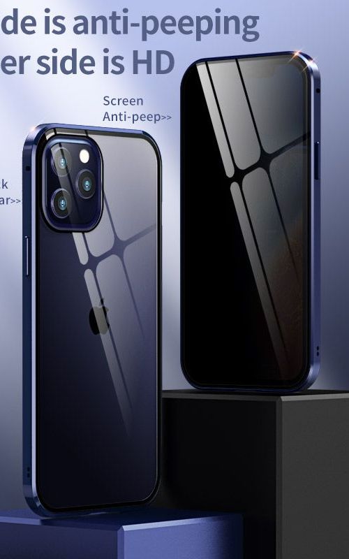 Anti Peep Phone Case Magnetic Full Body Protective Cover For iPhone13 Series