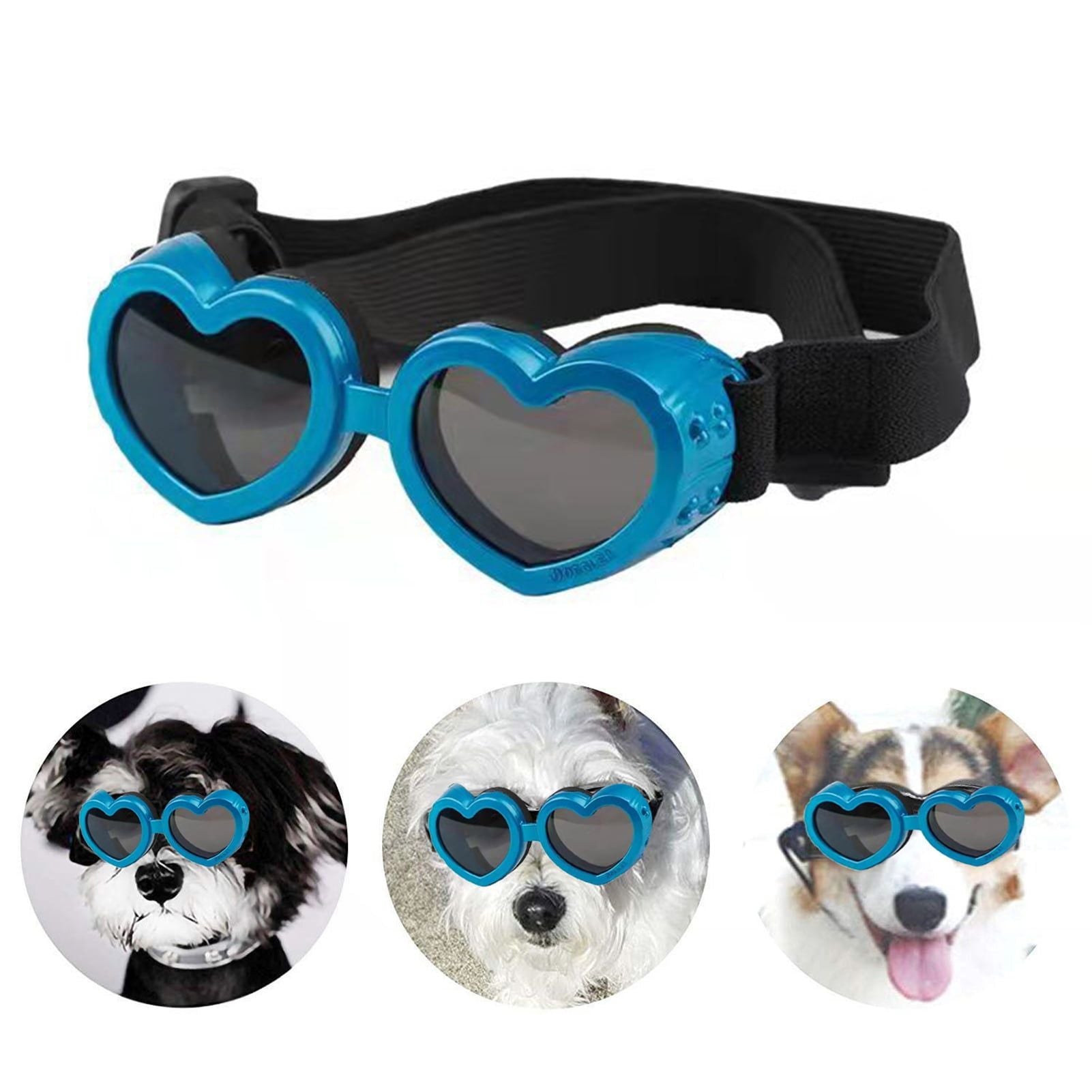 Dog Goggles Dog Glasses Heart Shape Pet Sunglasses for Small Dogs Pet Supplies