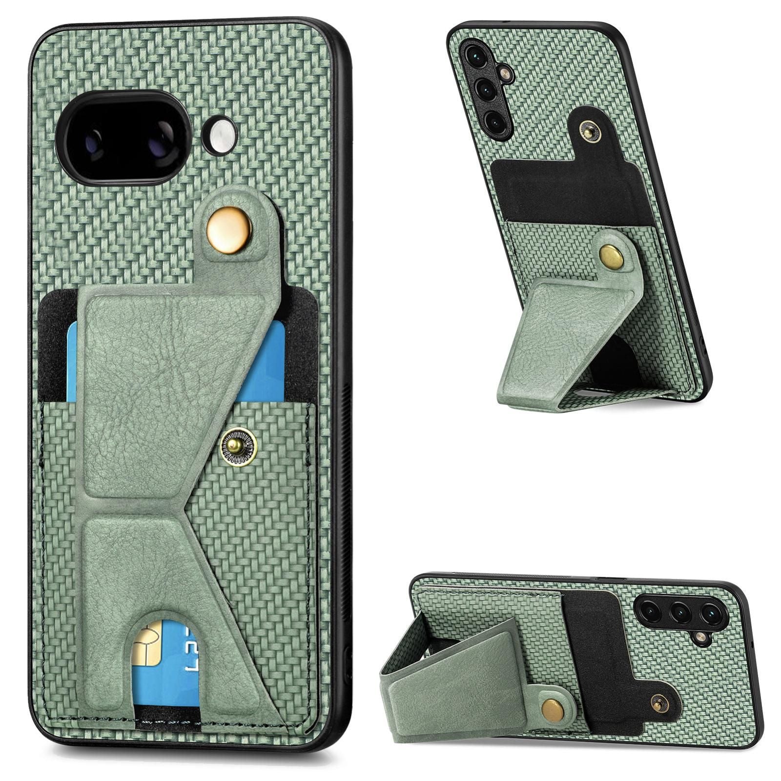 Carbon Fiber Wallet Case For Google Pixel 9a