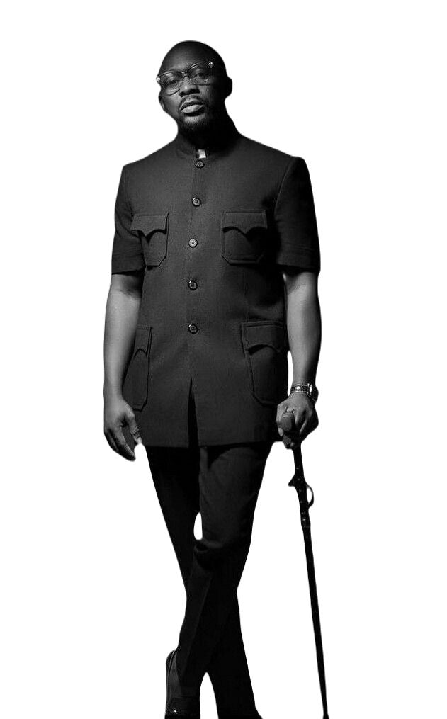 Safari Suit for Men Vintage Stylish Coat pant Classic Formal Suit.