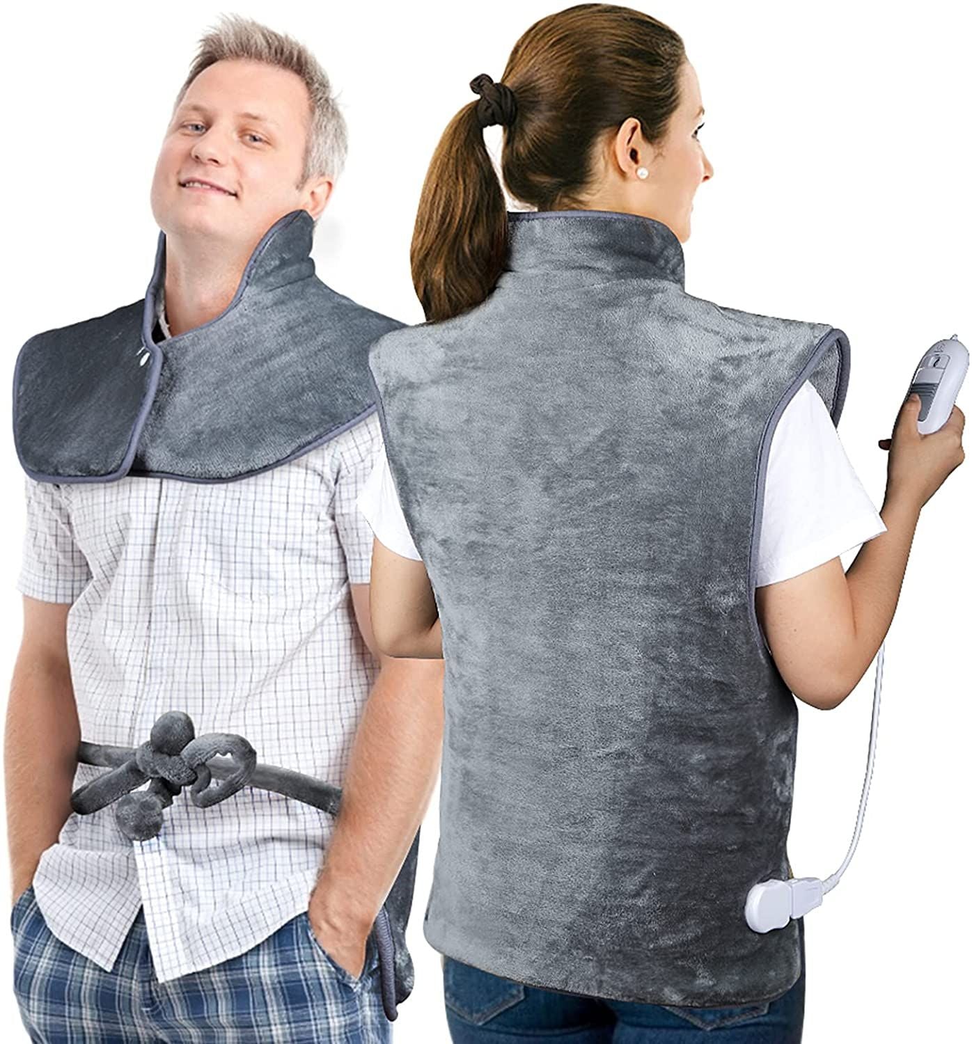Electric Heating Pad Heating Wrap Shawl Soft Flannel Vest For Neck Shoulders Back