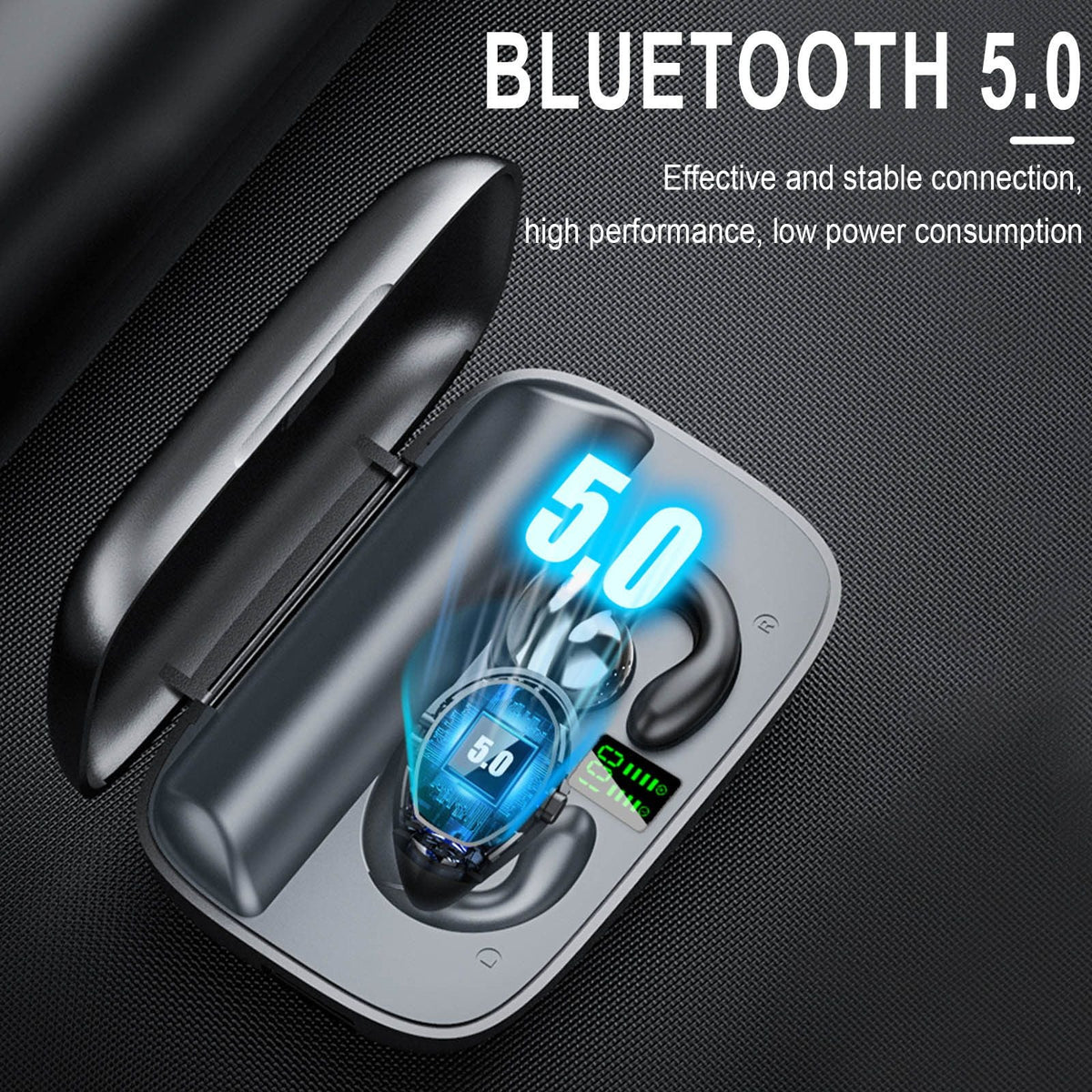 Bone Conduction Headphones Bluetooth Headset Noise Canceling Sports Earbuds