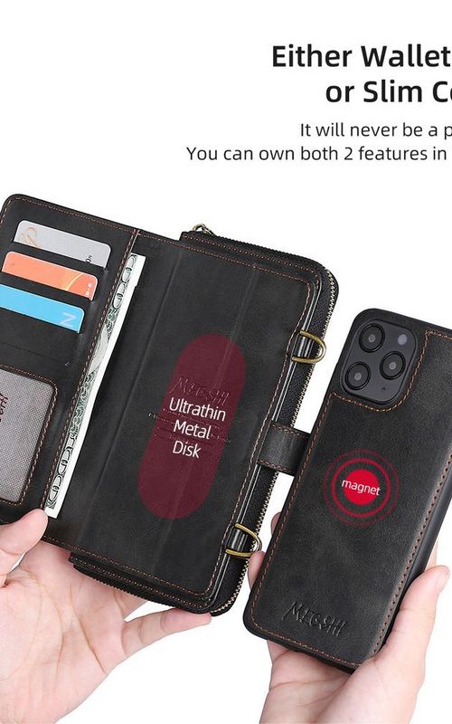 PU Leather Wallet Case Multifunction Magnetic Phone Case For iPhone 13 14