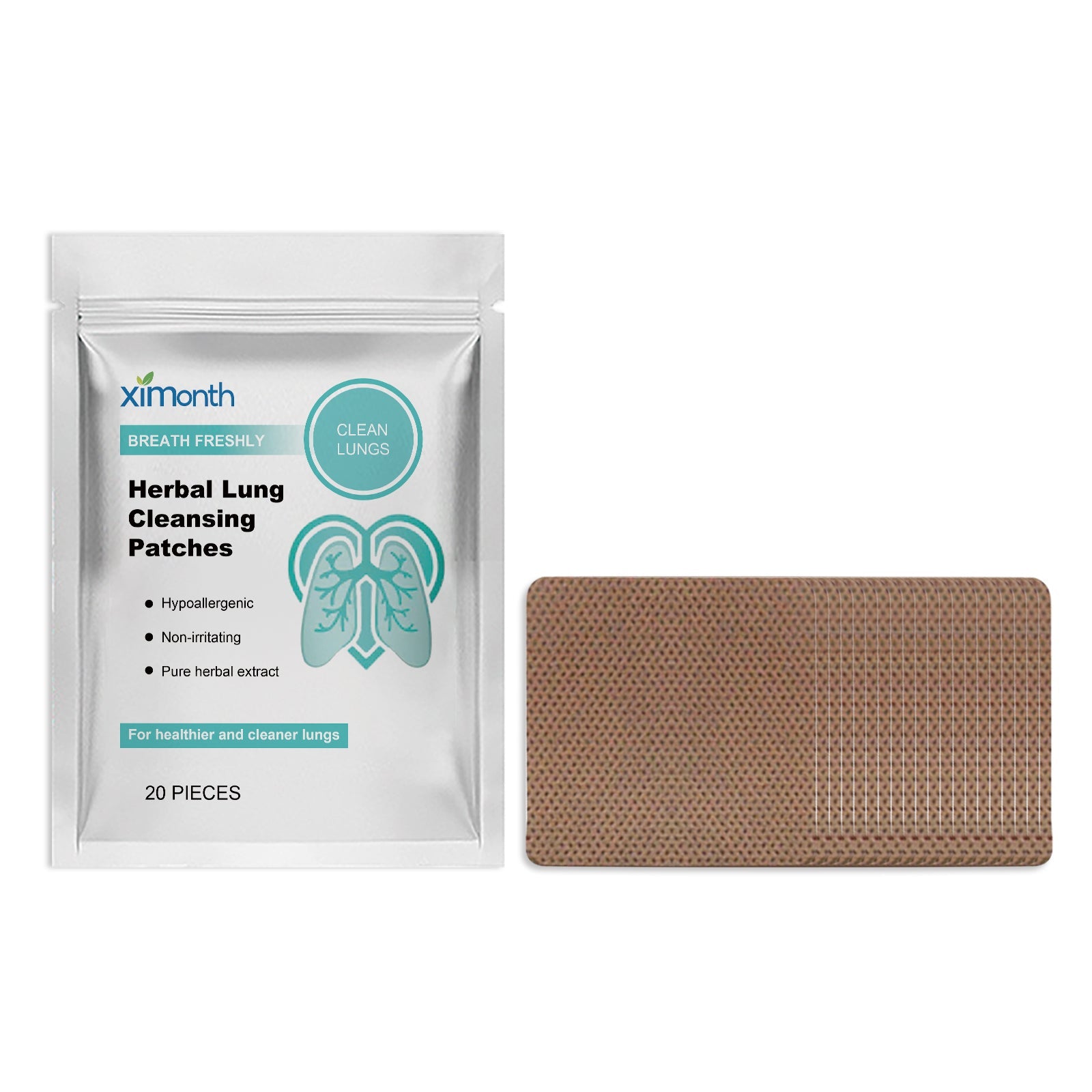 Body Care Patch, Herbal Lung Support, Respiratory Relief, Natural Breath Ease ,20pieces