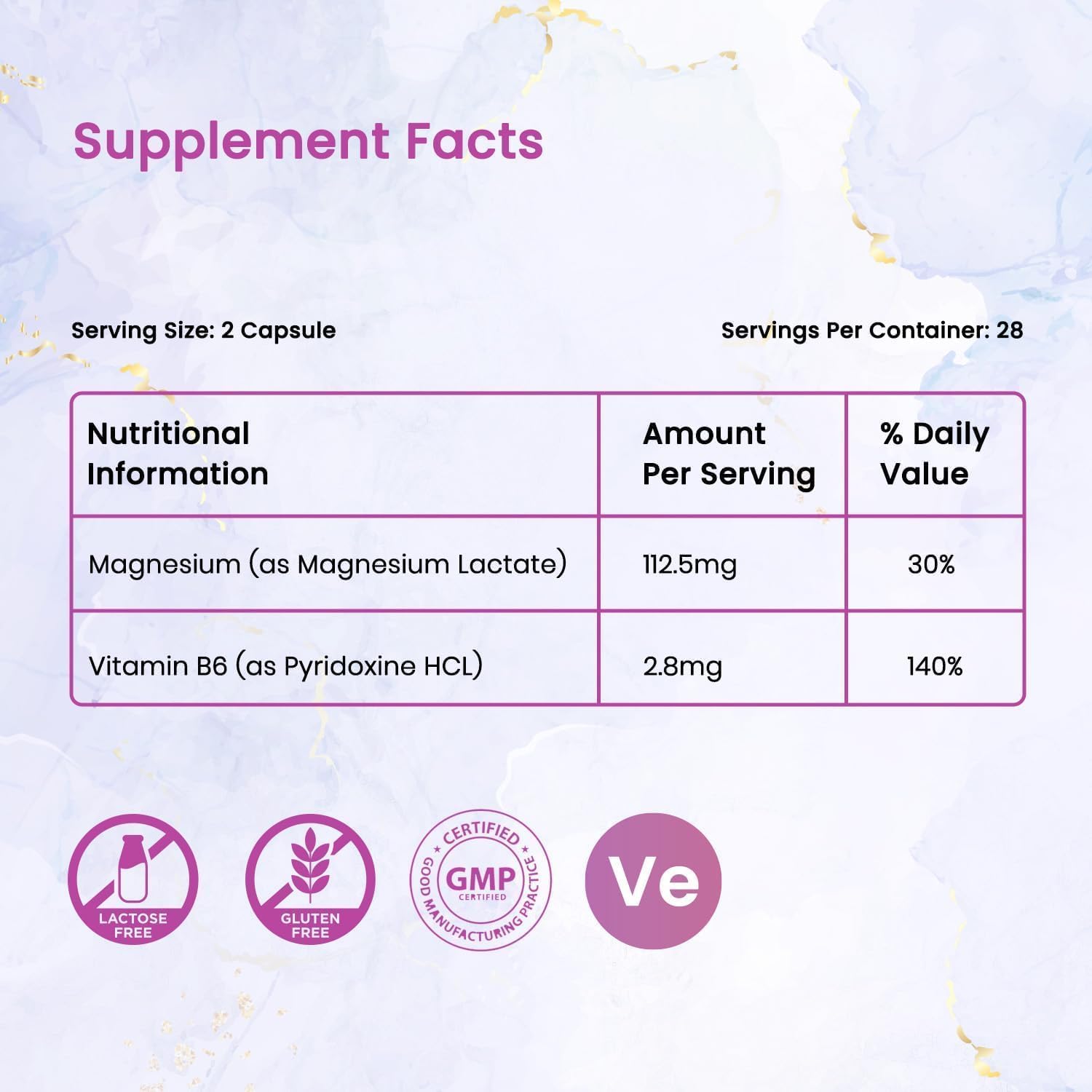 Valeo Magnesium+ with Vitamin B6 capsules 56
