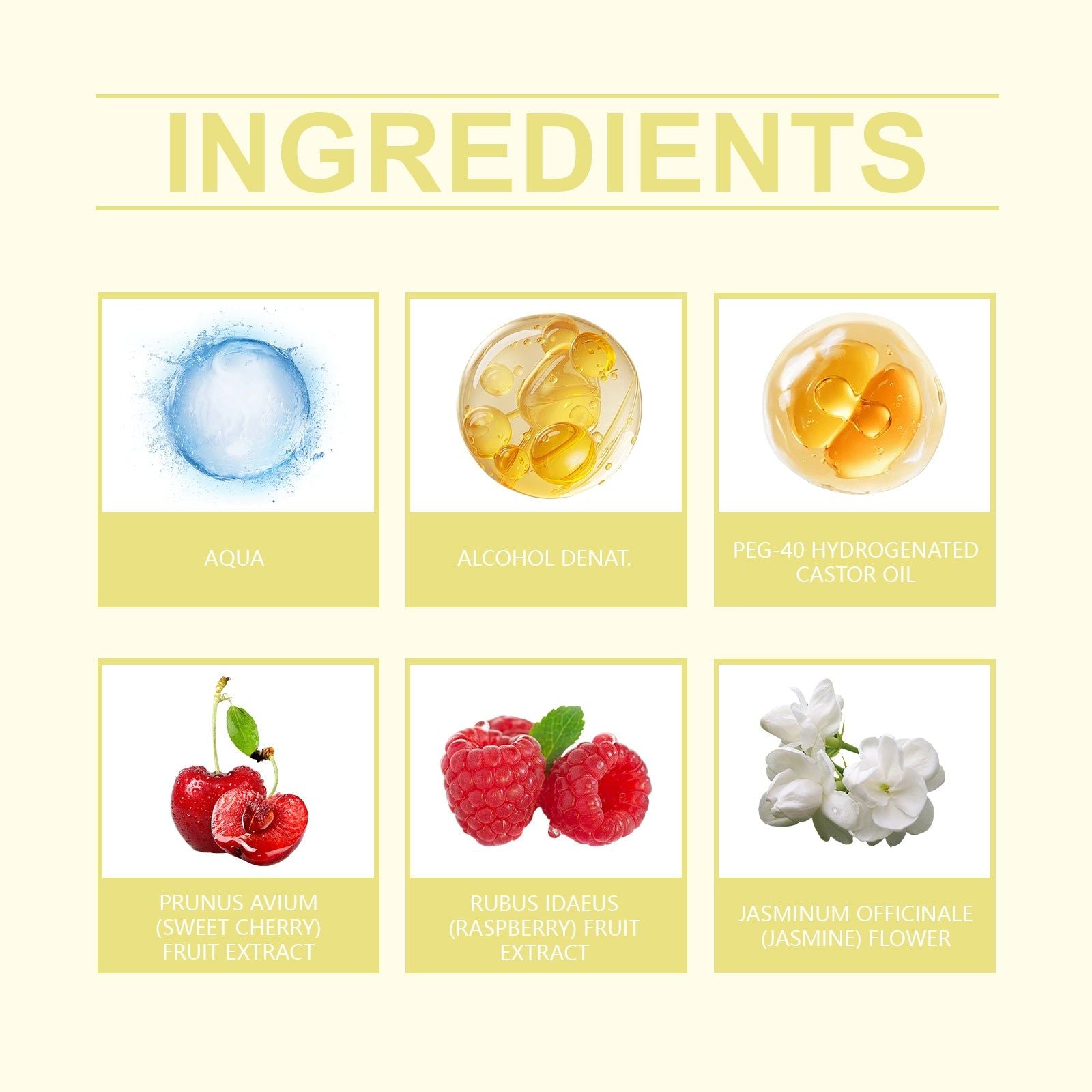 Cherry Fragrance Spray, Retain Fragrance, Long-Lasting, Elegant, Romantic Perfume ,50ml