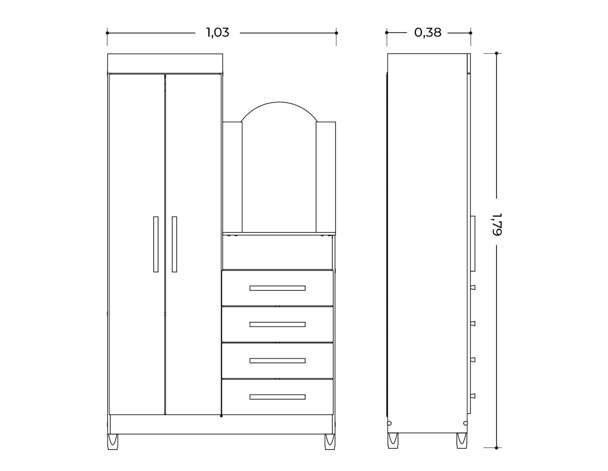 Capri 2 Door Wardrobe