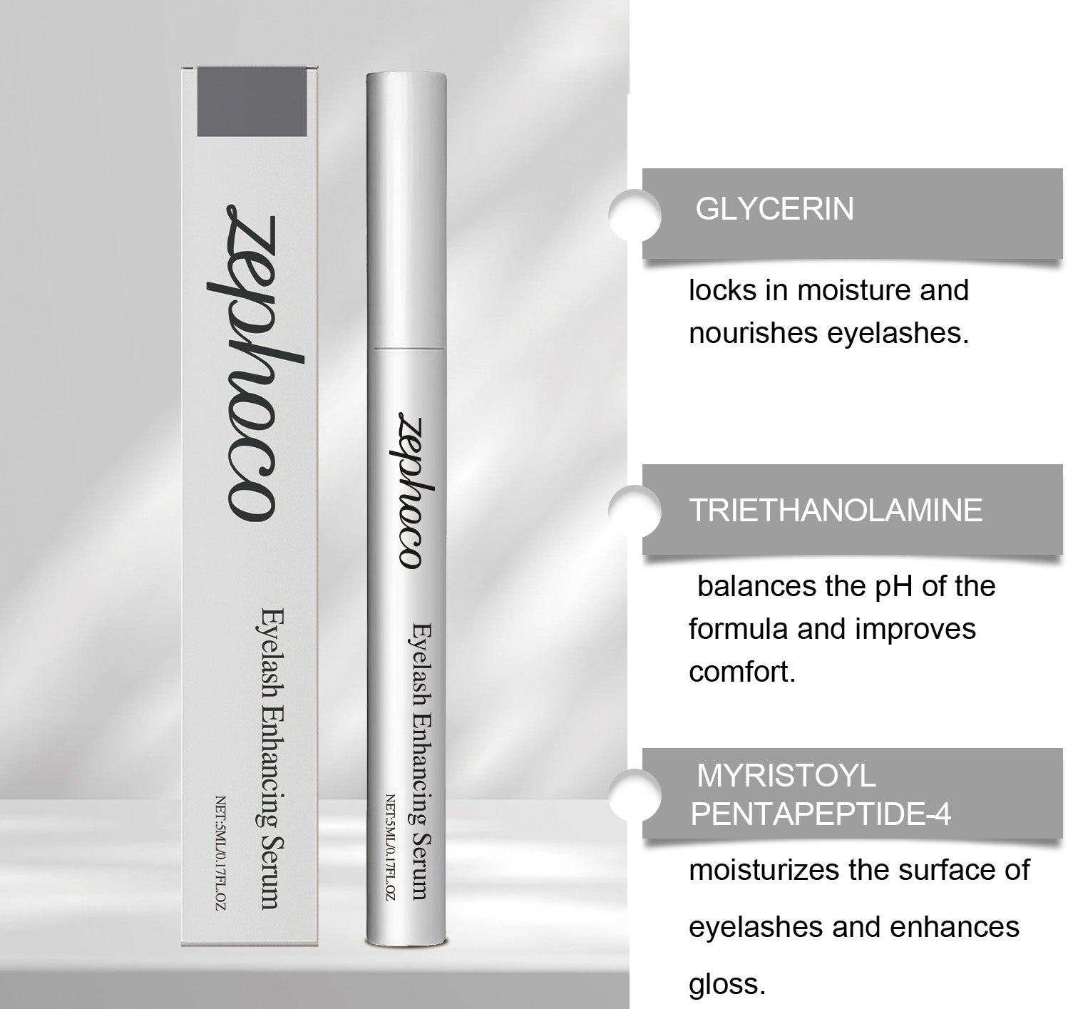 Revitalize Your Curly and Slender Eyelashes, Nourishing Growth and Natural Curl ,5ml