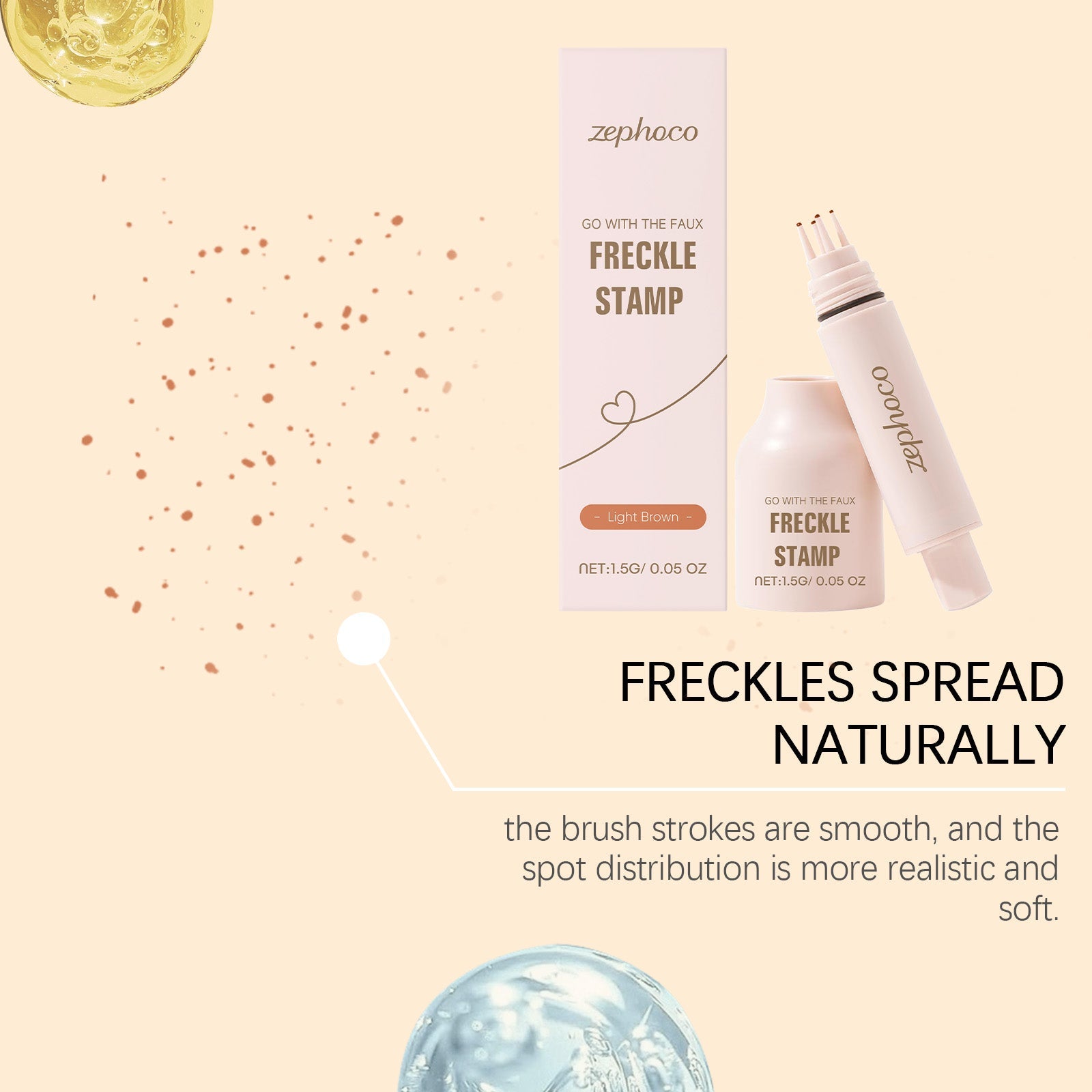 Create Natural Freckle Makeup with Waterproof, Easy-to-Use Freckle Pen ,1.5g