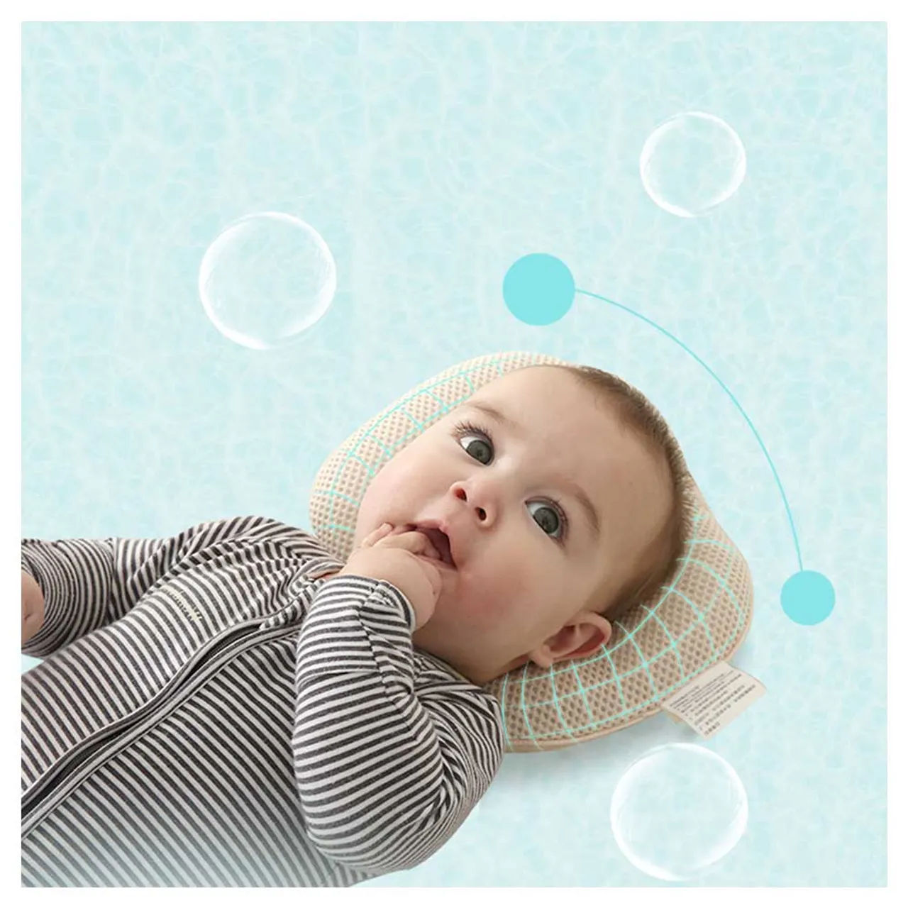 Sunveno - وسادة لتشكيل رأس الرضع