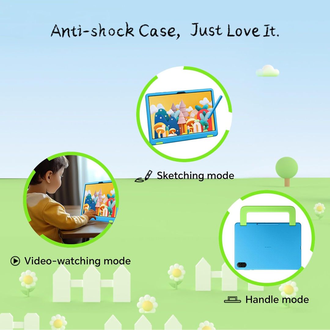 HONOR Pad X8a Kids Edition Wi-fi Tablet, 4GB RAM 128 GB ROM, 27.94cm(11") FHD Eye Comfort Display, 90Hz Refresh Rate, Parental Control, Kids Protective Case, Android 14, 4 Speakers, Grey