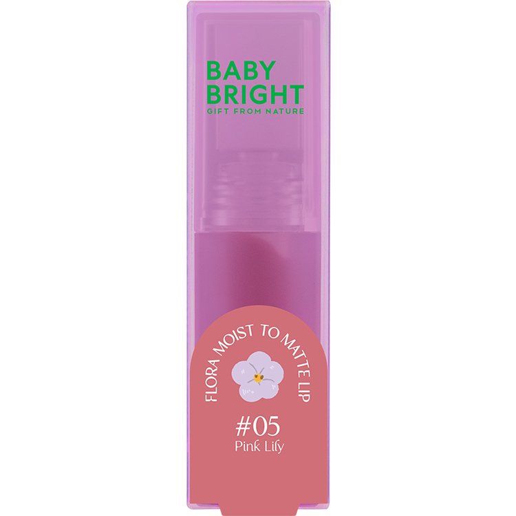 Flora Moist to Matte Lip 3g Baby Bright (M) #05 Pink Lily