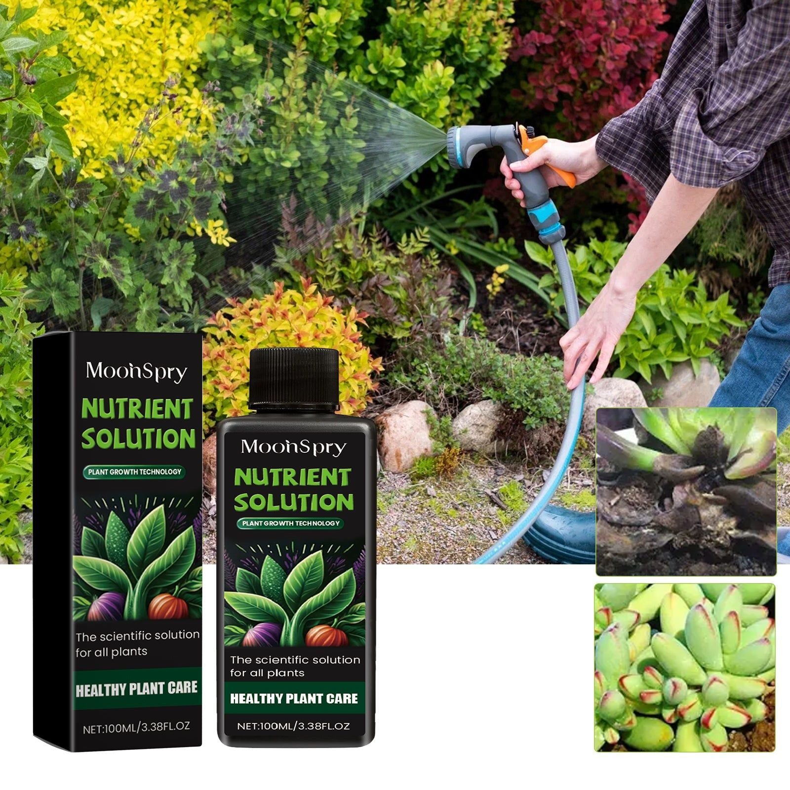 Boost Plant Nutrient Solution, Promote Growth, Vibrant Leaves, Flowers, Lawn, Easy to Use ,100ml