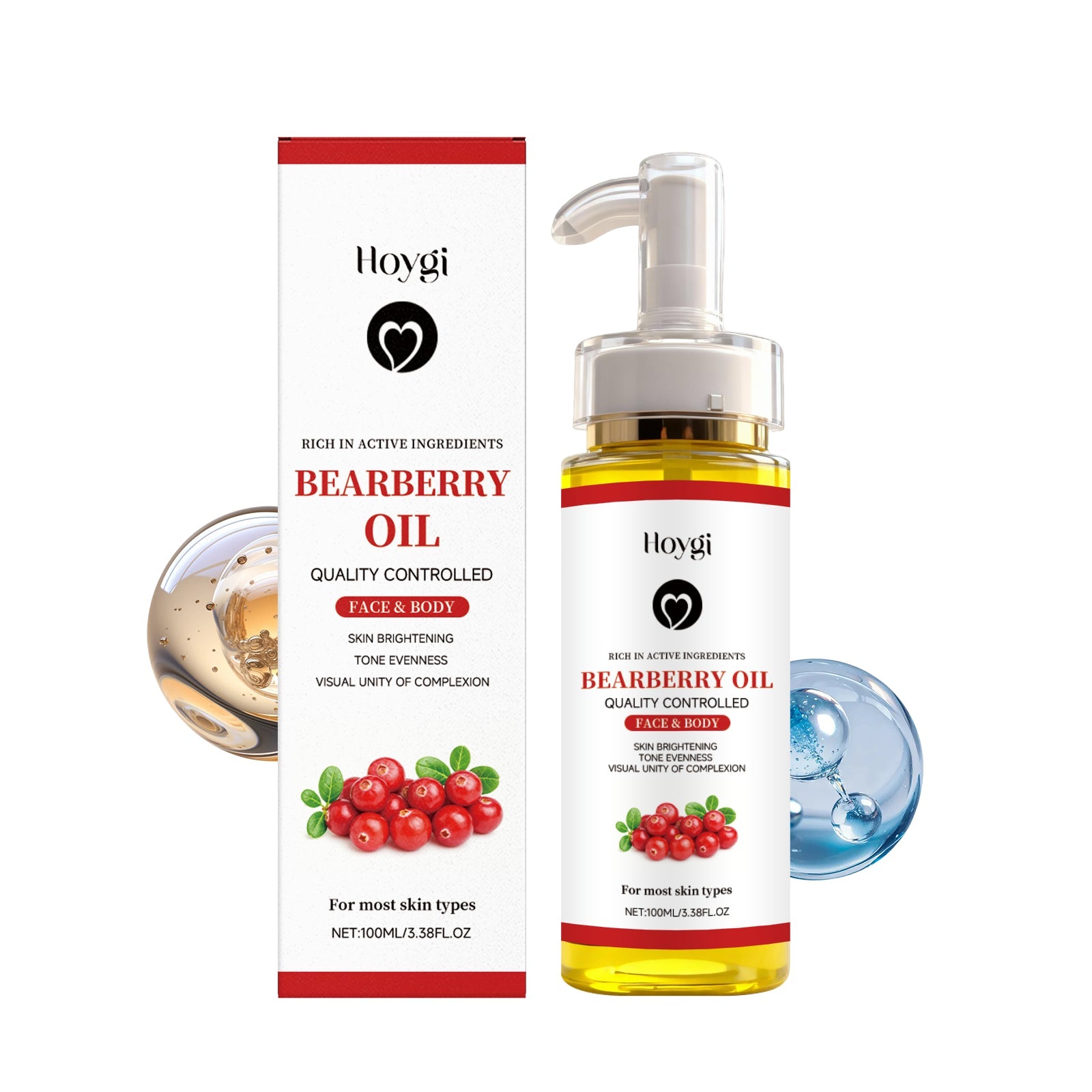 Brightening Facial Care Oil with Hyaluronic Acid, Moisturizing, Hydrating, Softening ,100ml