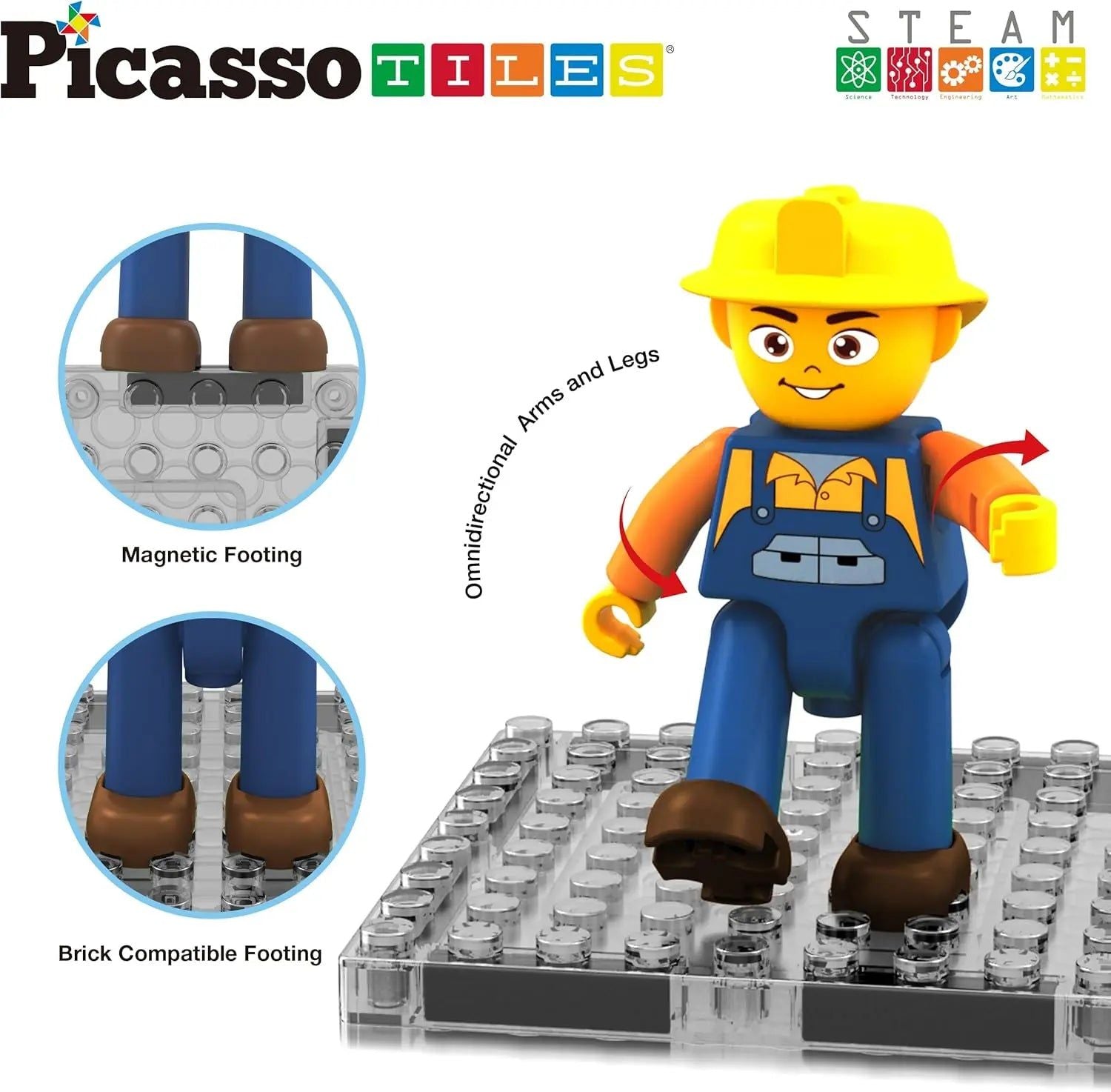 2-in-1 Car Base Excavator Set 16 pcs – PicassoTiles