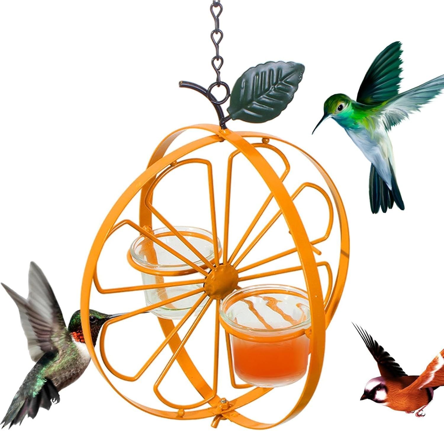 Metal Hummingbird Feeder Outdoor Garden Garden Bird Feeder Water Feeding Bracket