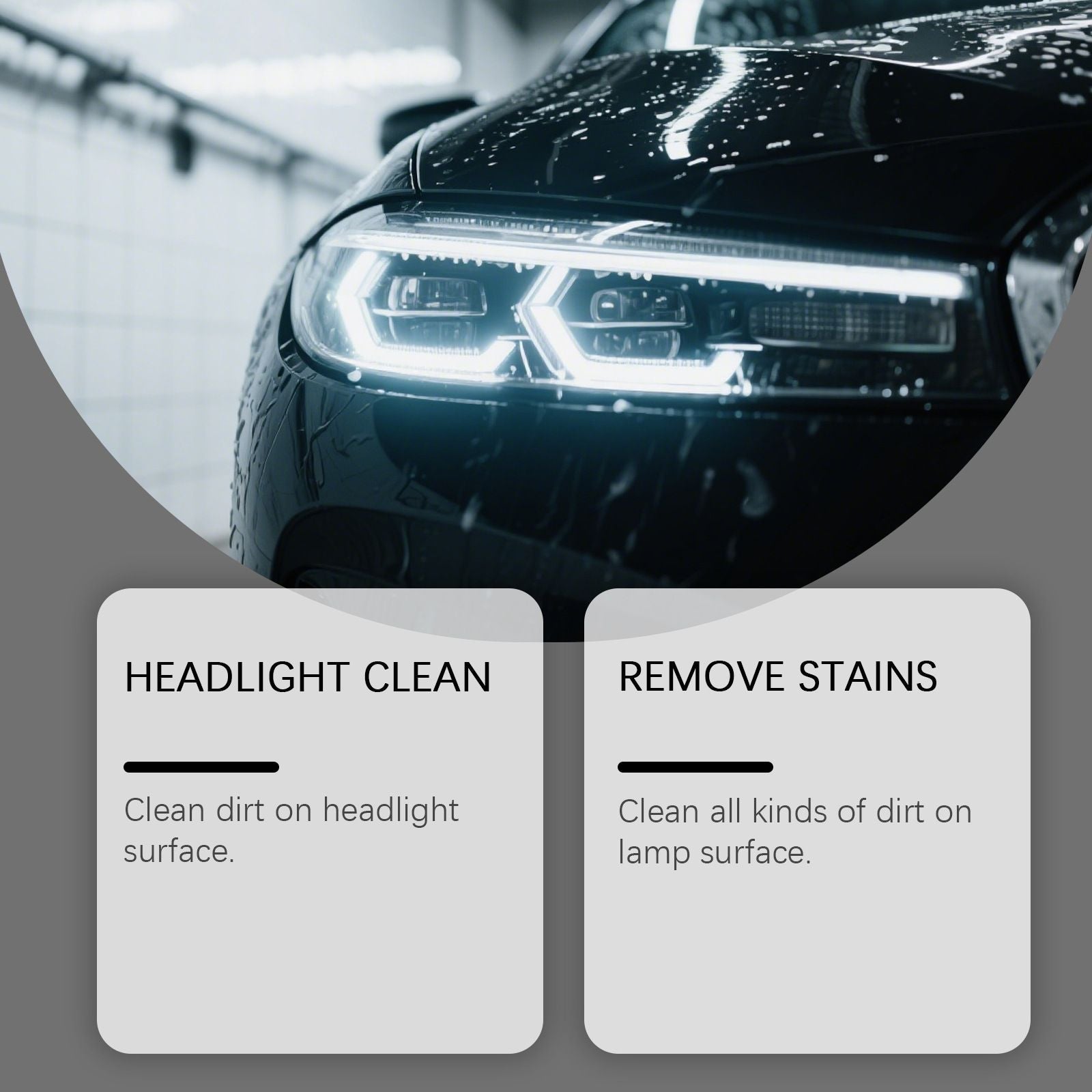 Hikmarion Headlight Cleaner Spray 300ml, Car Lens Restorer