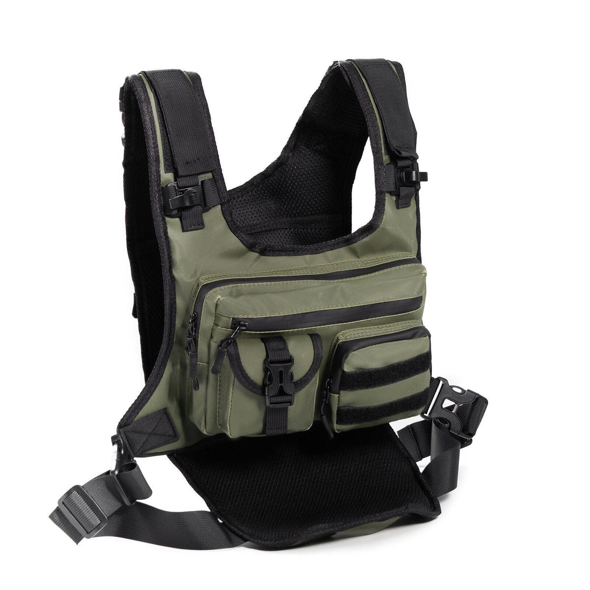 Men Chest Rig Bag Breathable Chest Pouch for Traveling Walking Cycling
