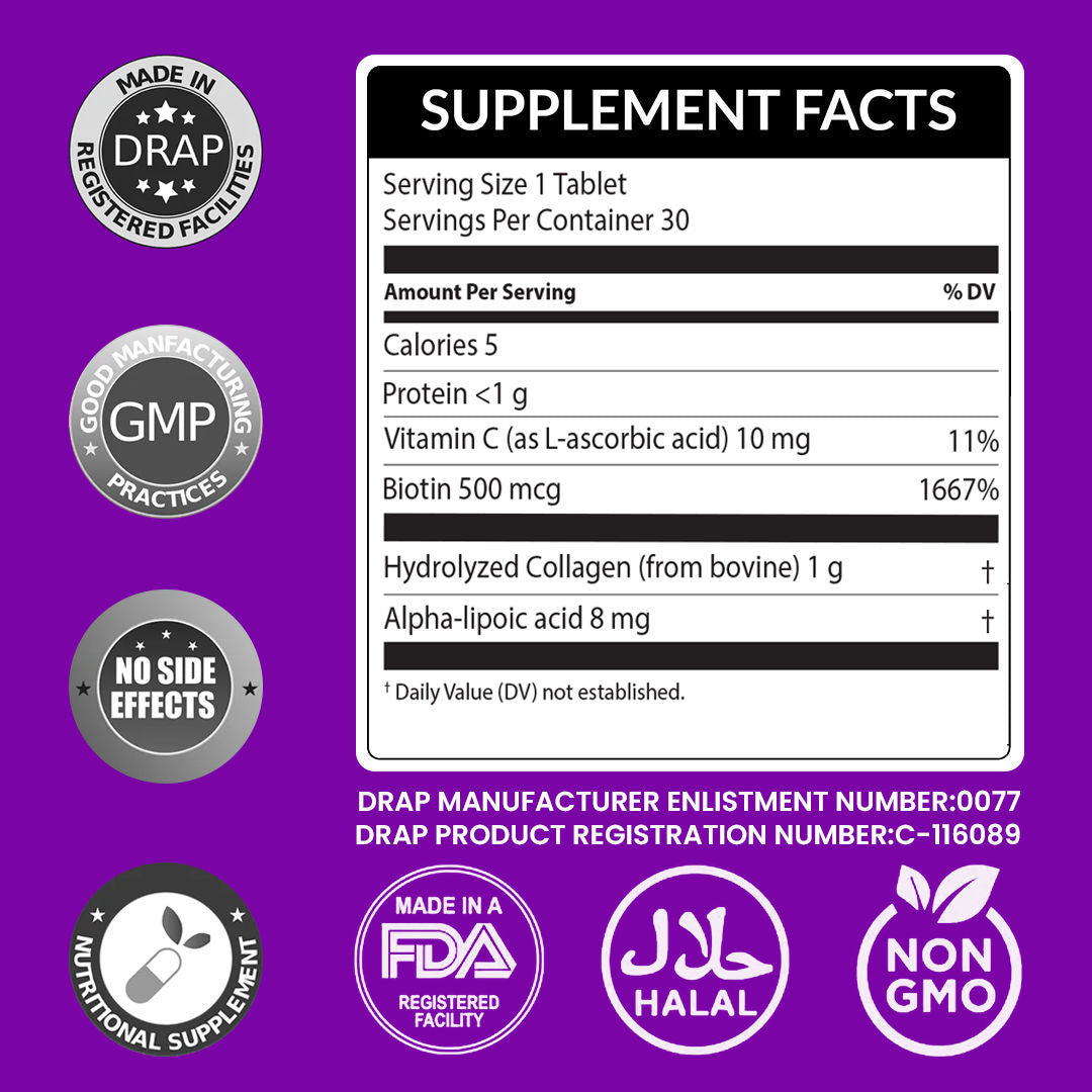 مرحبًا، كولاجين + بيوتين 30 حبة