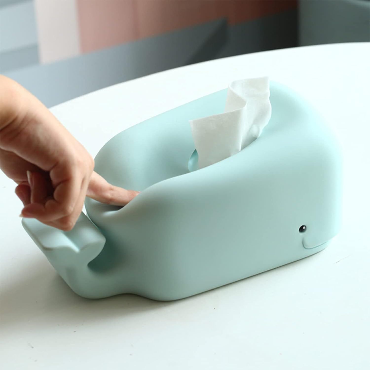 Silicone Whale Tissue Box Tablet Phone Stand Tissue Dispenser Holder Napkin Organizer