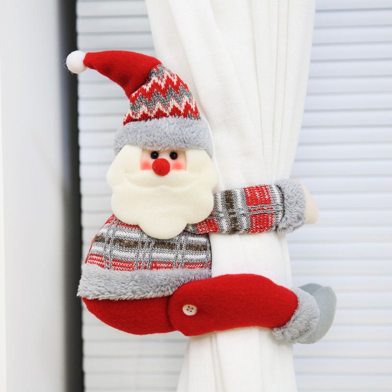 Christmas Curtain Buckle Santa Claus Tieback Xmas Curtain Clip Home Decor Window Accessories
