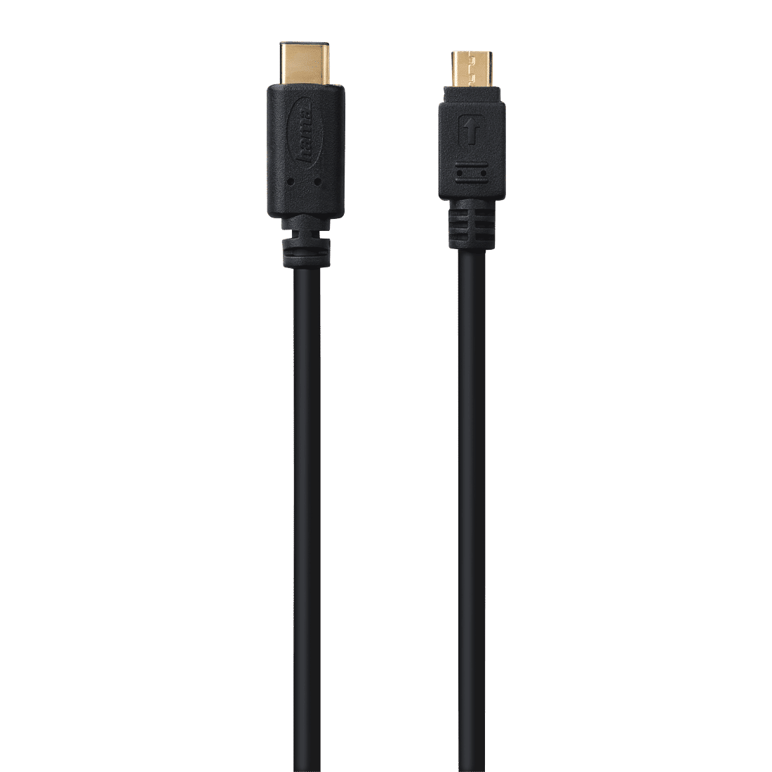 HAMA 135713 USB-C Adapter Cable, USB-C plug - micro US 2.0 plug, gold-plated, 0.75 m