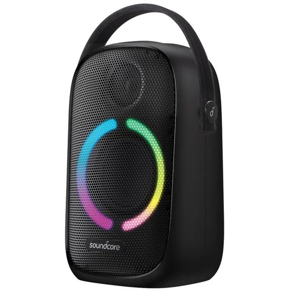 Anker Soundcore Rave Neo Portable Bluetooth Speaker, BassUp Technology, LED Lights, IPX7, 18H Playtime, Black