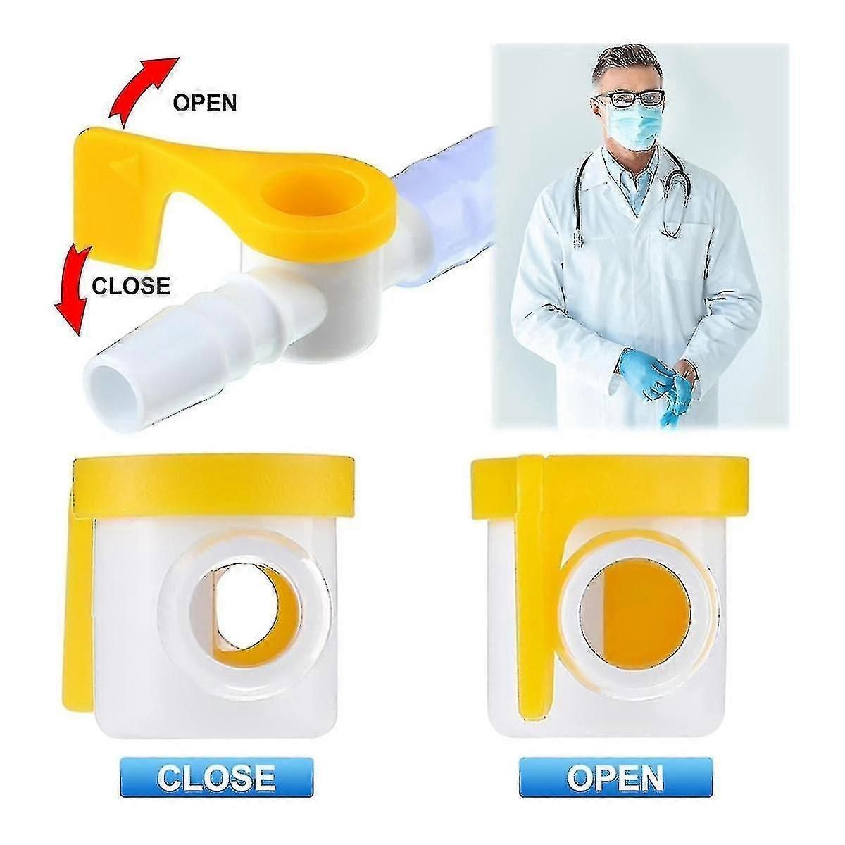 15 Pack Sterile Catheter Valves With Leak Proof Urine Drainage Lock
