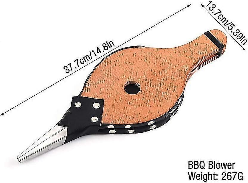 Fireplace Bellows, Vintage Wooden Fireplace And Bbq Air Blower, Fire Starter For Outdoor Camping, Bbq, Grill With Hanging Strap zxin