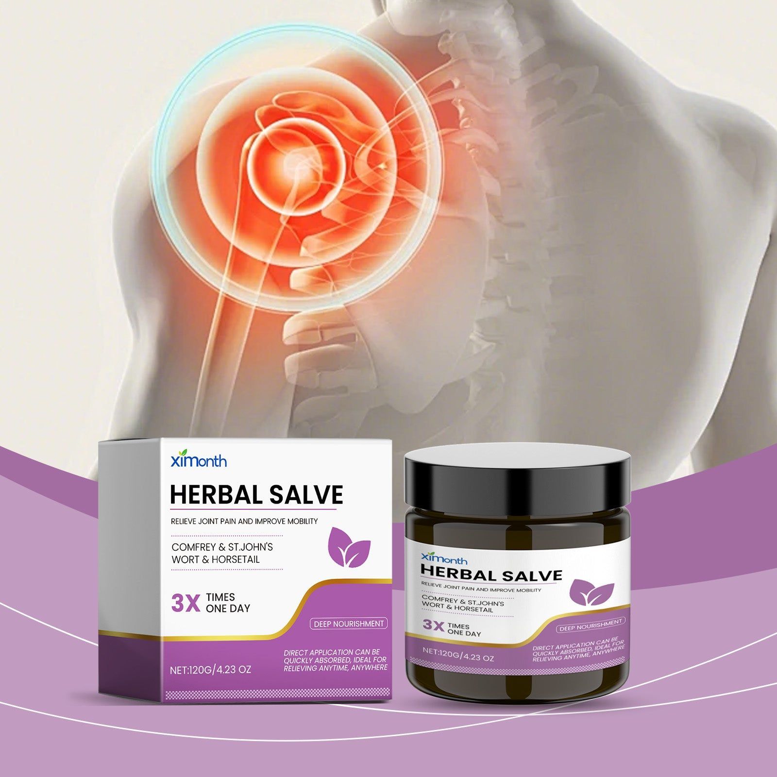 Herbal Moisturizing Repair Cream for Elbow and Knee Discomfort, Natural Pain Relief, Skin Nourishing, Muscle Recovery, Relaxing Aromatherapy ,120g