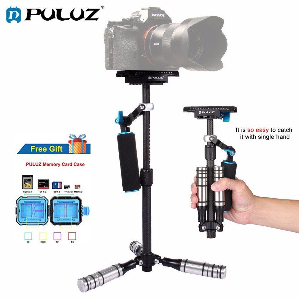 LUGUAT MINI Handheld Stabilizer Steadicam Fiber Carbon for DSLR Camera Video Por