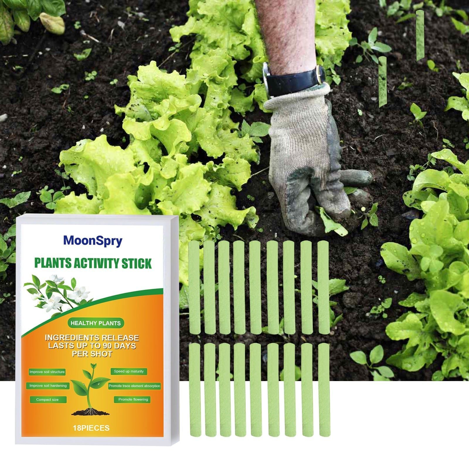 Boost Plant Growth with Activity Stick, Fast Root Nutrition, Garden Fertilizer ,18pieces
